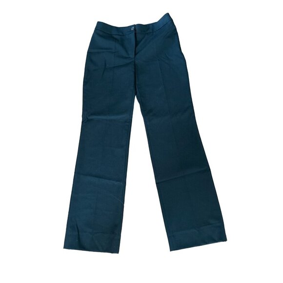 Burberry Made in Italy Pants Virgin Wool Straight Leg Black Trousers Size 38/US - Picture 3 of 11